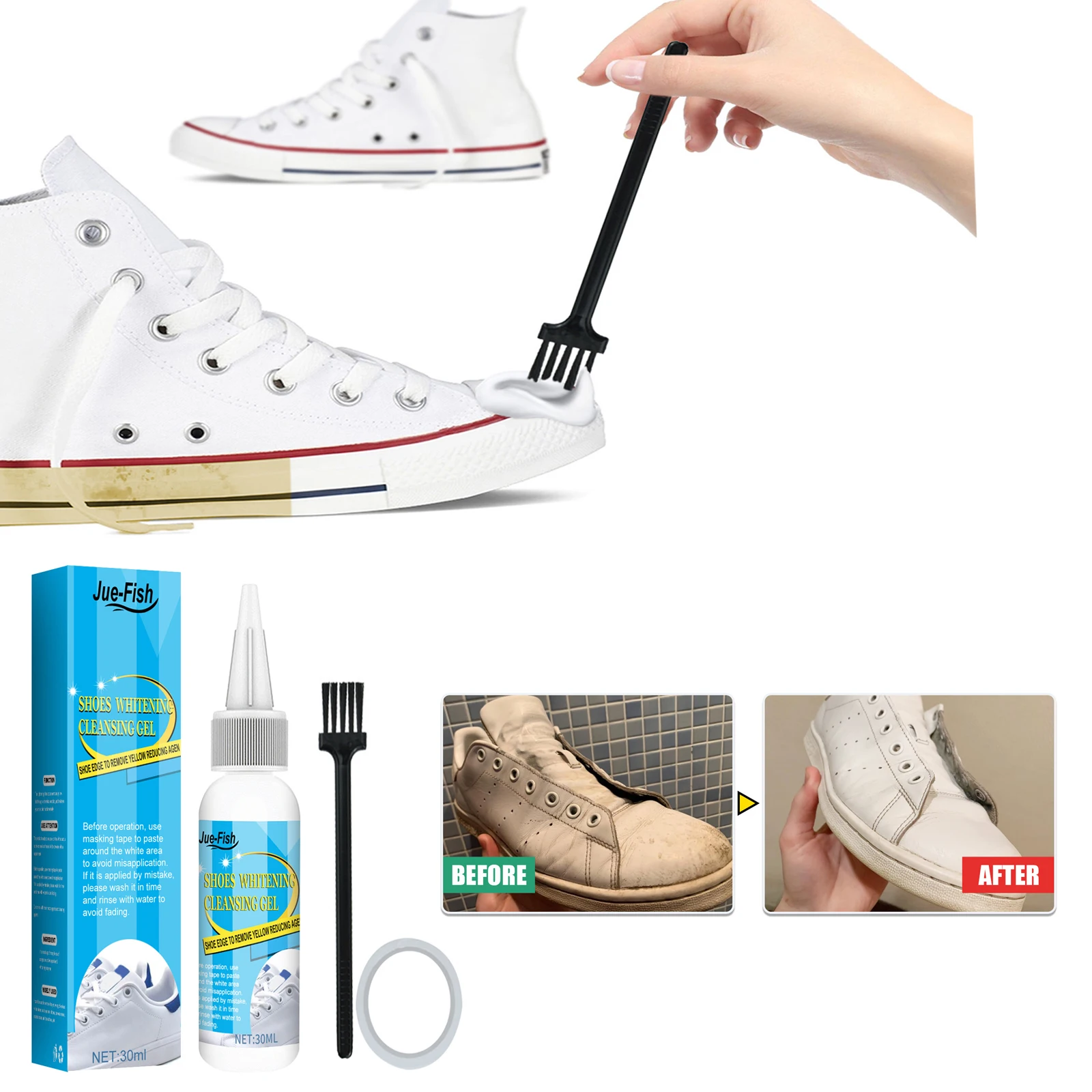 White Shoes Cleaning Gel Stain - Sneaker Care Kit 评论和价格