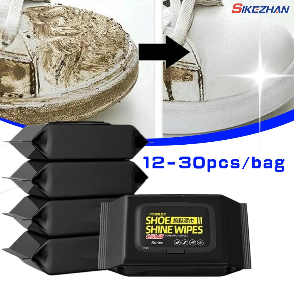 12Pcs/30Pcs/Bag Disposable Sho - Sneaker Care Wipes 评论和价格